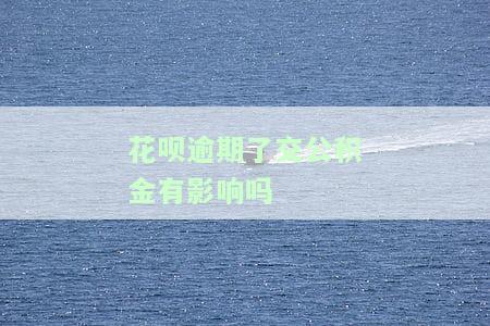 花呗逾期了交公积金有影响吗