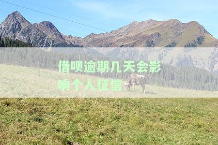 借呗逾期几天会影响个人征信记录吗？如何查询及避免影响？