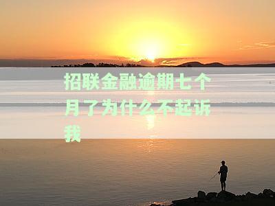 招联金融逾期七个月了为什么不起诉我-招联金融逾期七个月了为什么不起诉我了