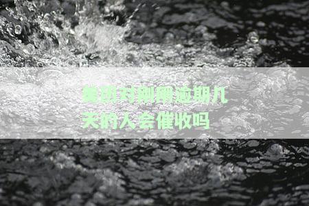 美团逾期几天会上门？影响及解决办法