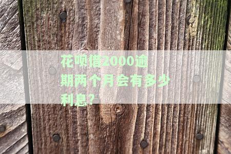 花呗欠两千逾期两个月会被起诉吗？影响及解决办法