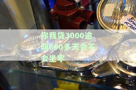 你我贷3000逾期600多天会坐牢吗？欠款3000逾期三年会起诉吗？