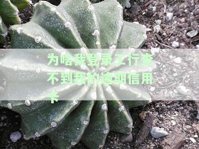 为啥我登录工行查不到我的逾期信用卡