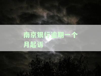 南京银行逾期一个月被起诉至当地法院：如何处理及影响？是否还能协商？