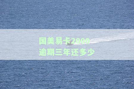 国美易卡2000逾期三年还多少-国美易卡2000逾期三年还多少利息