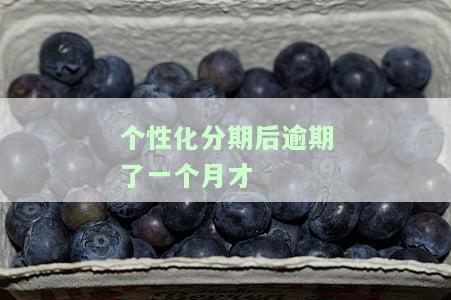个性化分期还款逾期处理方法及后果解析