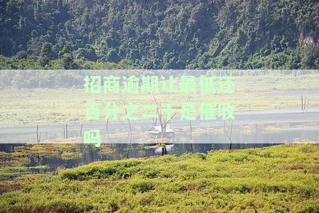 招商最低还款算逾期吗？影响大吗？什么是最低还款额？