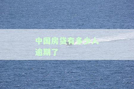 中国房贷逾期不还人数持续上升：2020年房贷逾期情况严重