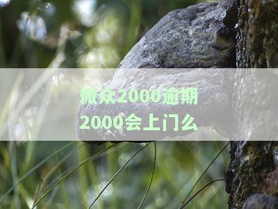 微众2000逾期2000会上门么
