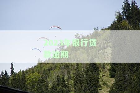 2023年银行贷款逾期政策最新规定及通知