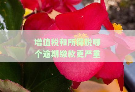 增值税和所得税哪个逾期缴款更严重？企业增值税、所得税逾期如何处罚？