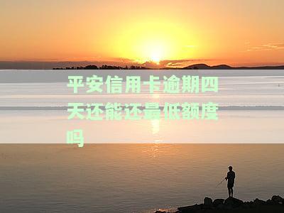 平安信用卡逾期四天还能还最低额度吗