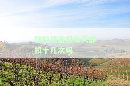 微粒贷逾期每天扣款十多次？真的吗？如何解决？后果是什么？