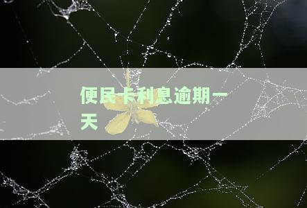 便民卡利息逾期一天