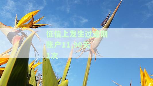 征信上发生过逾期账户11、90天1次，有影响吗？如何处理？
