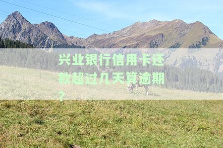 兴业银行信用卡还款超过几天算逾期?