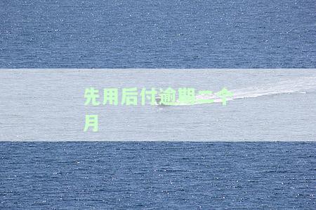 先用后付逾期二个月会产生什么影响？能否继续使用？多久能恢复？逾期后如何付款？