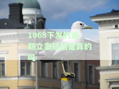 1068发短信说立案是真的吗？恶意欠款将被起诉！