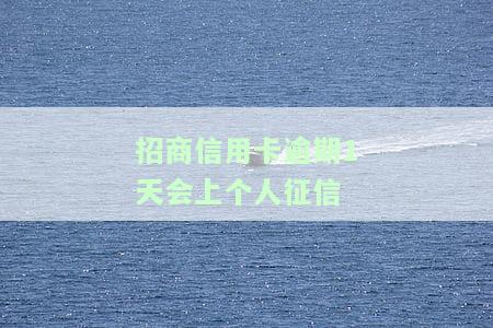 招商信用卡逾期1天会如何影响个人征信记录？
