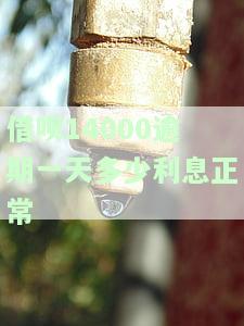 借呗逾期1万一天，罚息、利息多少？全在这里！