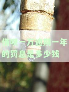 借呗借了1万逾期一年利息多少？逾期一年罚息如何计算？