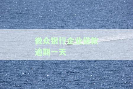微众银行企业贷款逾期一天还款会影响征信吗？答案在这！