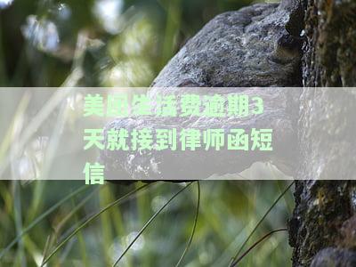 美团生活费逾期3天就接到律师函短信？逾期4天、1个月会全额还款并被寄送律师函？