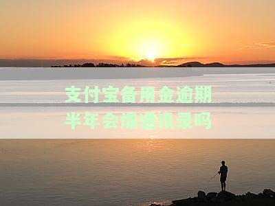 支付宝备用金逾期半年会否给联系人打电话？