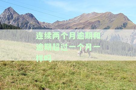 连续两个月逾期是算几次？影响征信及后果是什么？