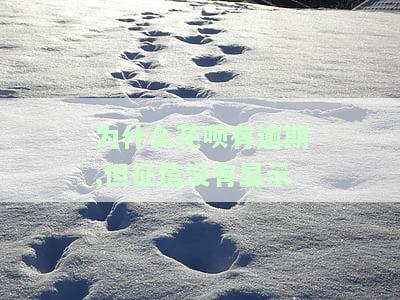 为什么花呗有逾期,但征信没有显示