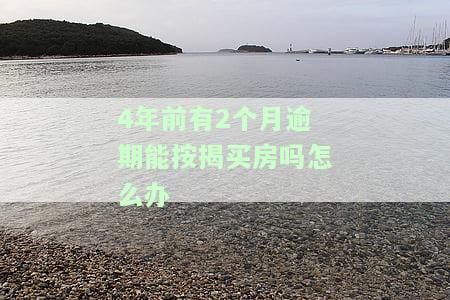 4年前有2个月逾期能否按揭买房？如何办理贷款、房产证和抵押手续？