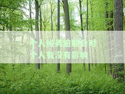 个税逾期会影响征信吗？影响有哪些及解决办法