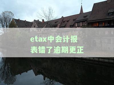 etax中会计报表错了逾期更正