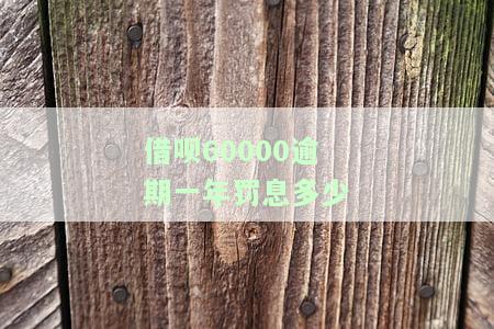 借呗逾期6万一年：利息、后果及可能的法律措施