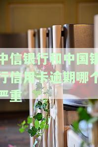 比较中信银行与中行信用卡逾期严重性及哪家更好，协商还款可行吗？