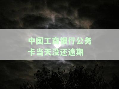 中国工商银行公务卡当天没还逾期-中国工商银行公务卡当天没还逾期了怎么办