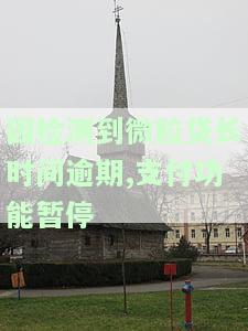 因检测到微粒贷长时间逾期,支付功能暂停-微粒贷逾期一天发短信说额度已不能使用