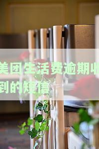 美团生活费逾期收到的短信