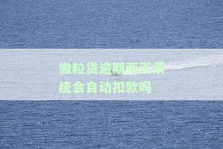 微粒贷逾期两天系统会自动扣款吗？有何后果及解决办法？