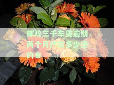 邮政车贷逾期一天罚多少？逾期处理及影响解析