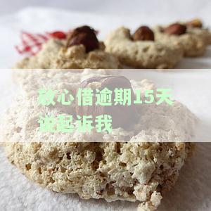 放心借逾期15天说起诉我