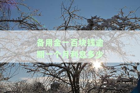 备用金100逾期一个月会产生何种影响？