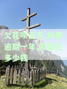 欠花呗五万,如果逾期一年,需要还多少钱-花呗欠五万多每月都在还钱,会被起诉吗