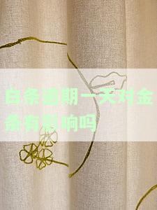 白条逾期一天对金条有何影响？会不会有不良记录？该怎么办？