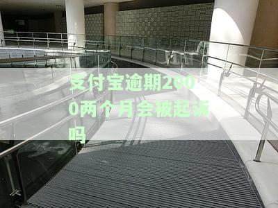 支付宝逾期2000两个月会被起诉吗？怎么办？