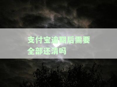 支付宝逾期后是否要还清所有借款？解答与安全性相关问题