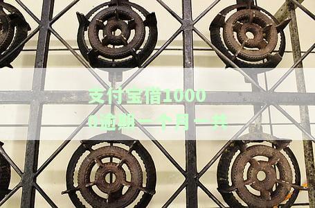 支付宝借10000逾期一个月应还款及利息是多少？