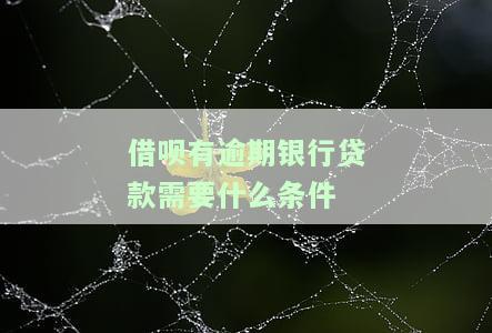 借呗有逾期银行贷款需要什么条件-借呗有逾期银行贷款需要什么条件呢