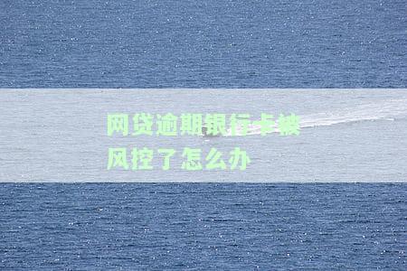 网贷逾期银行卡被风控了怎么办