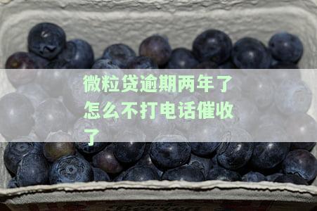 微粒贷逾期半年了怎么不打电话催收了？